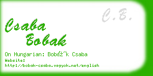 csaba bobak business card